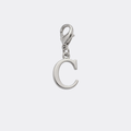 Charm Lettre C argenté en acier inoxydable