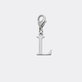 Charm Lettre L argenté en acier inoxydable