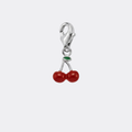 Charm cerise argenté