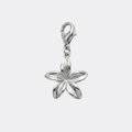 Charm Grande Fleur argenté en acier inoxydable