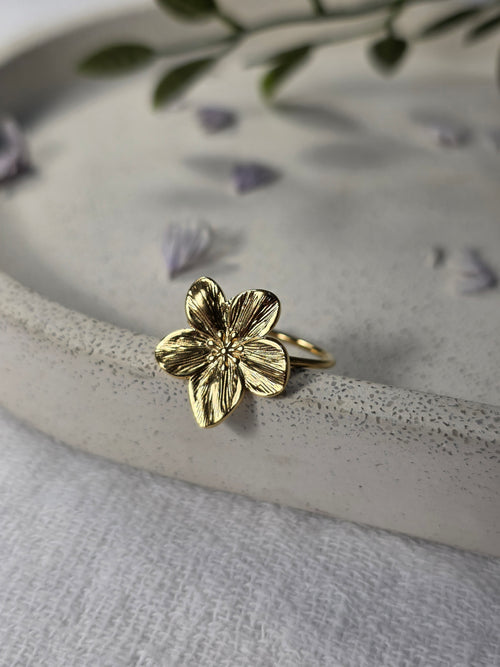 Gaïa | Bague fleur en acier inoxydable