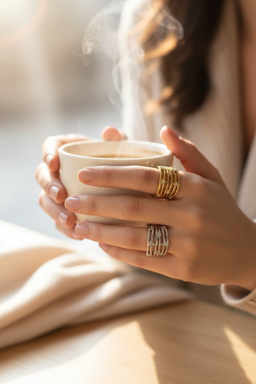 Nyx | Bague en acier inoxydable Or ou Argent