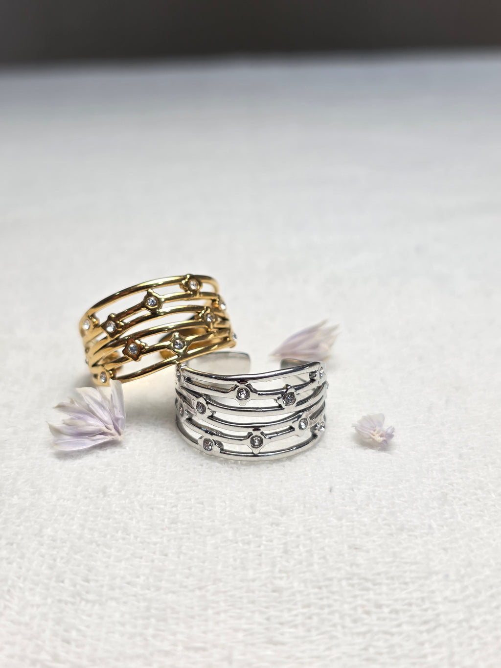 Nyx | Bague en acier inoxydable Or ou Argent
