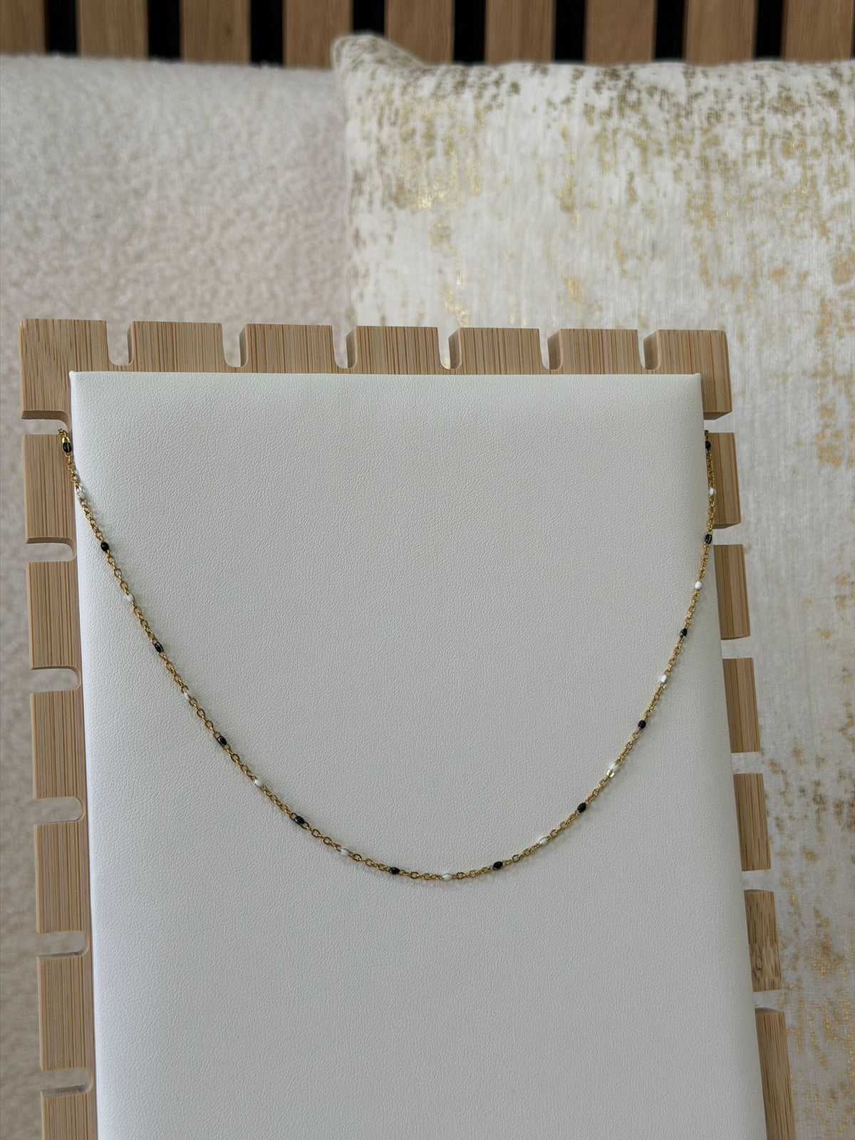 Black & White | Collier noir et blanc en acier inoxydable
