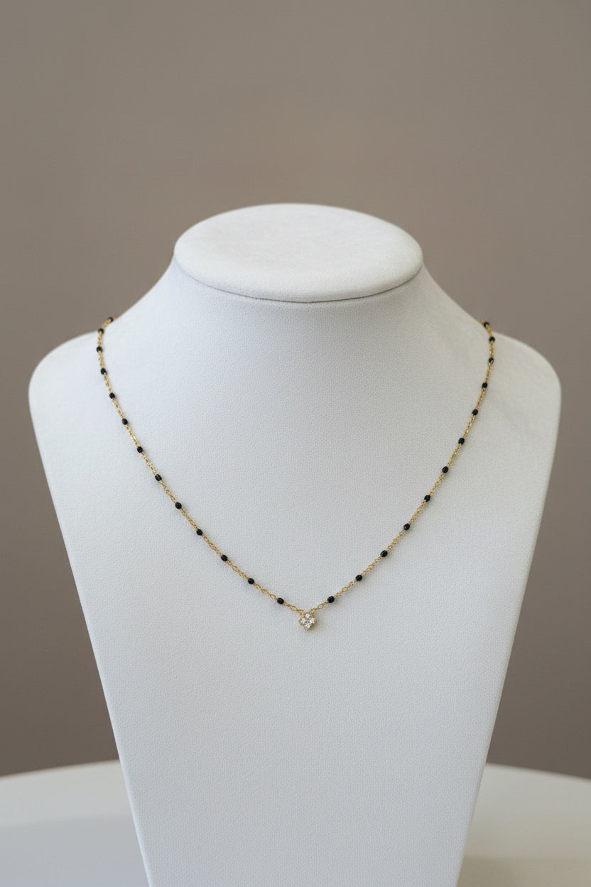 Clover | Collier mini trèfle en acier inoxydable