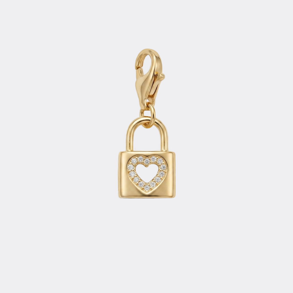 Charm Cadenas strass doré