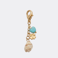Charm long doré Coquillage Trèfle Cœur en acier inoxydable
