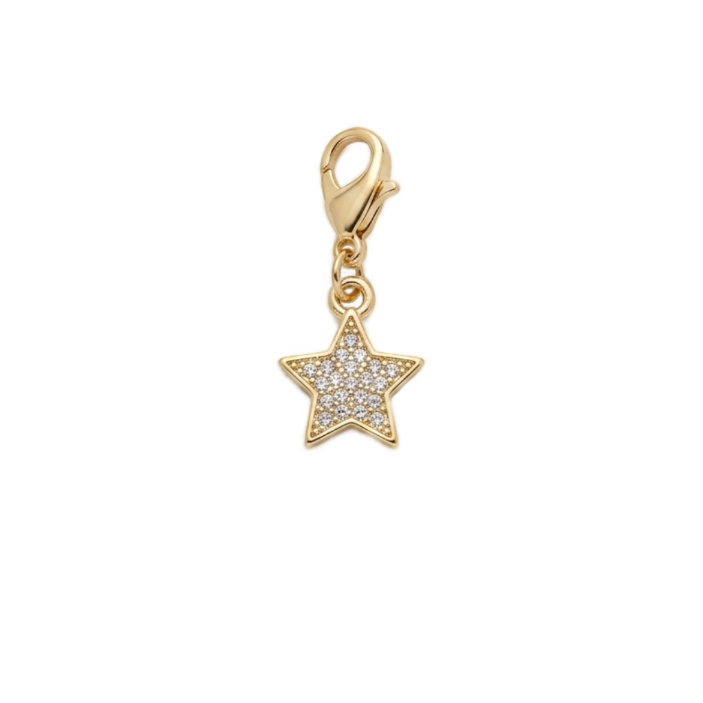 Charm Étoile Brillante doré en acier inoxydable