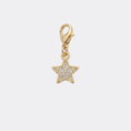 Charm Étoile Brillante doré en acier inoxydable