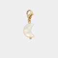 Charm Mini Lune Nacrée doré en acier inoxydable