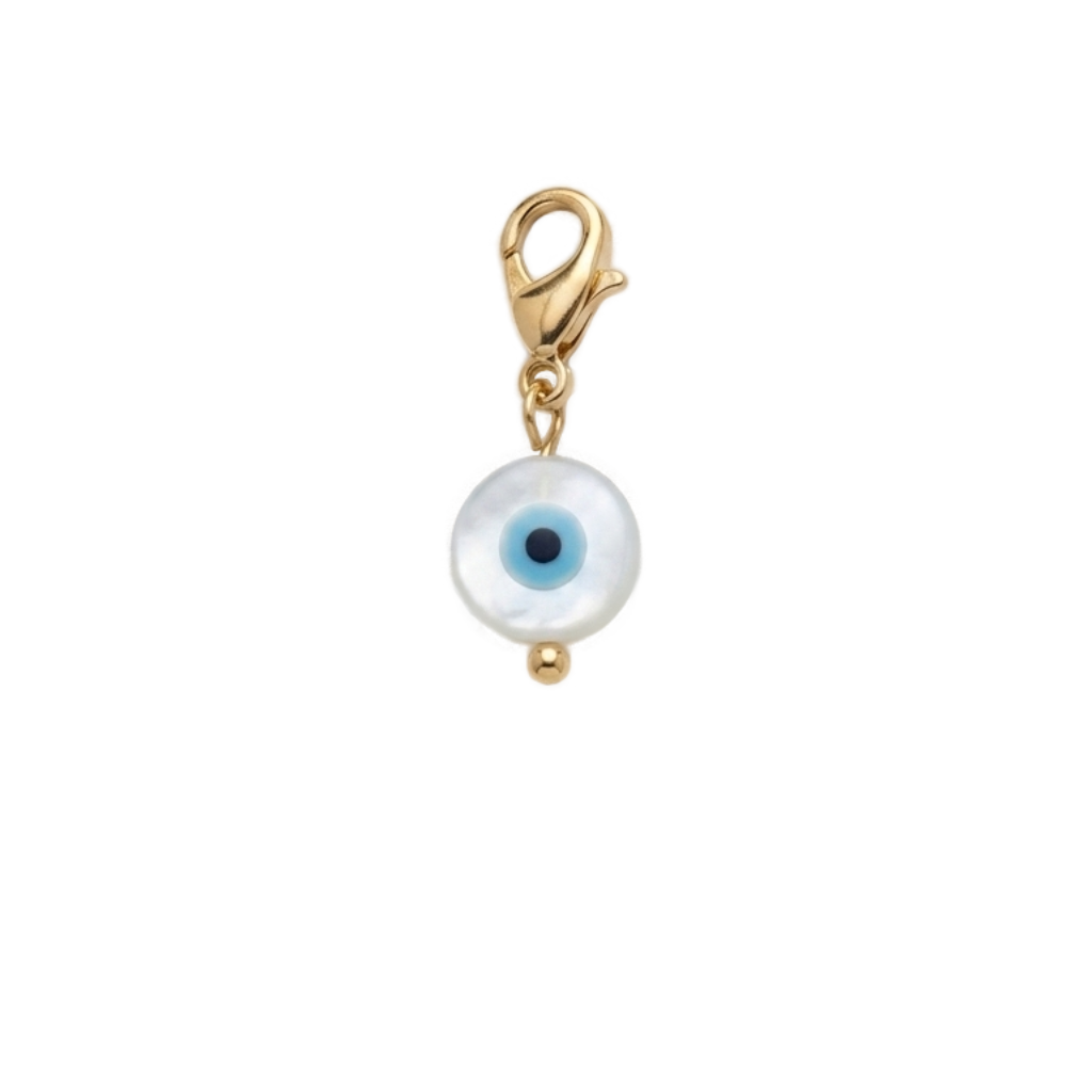 Charm Œil Nacré doré en acier inoxydable