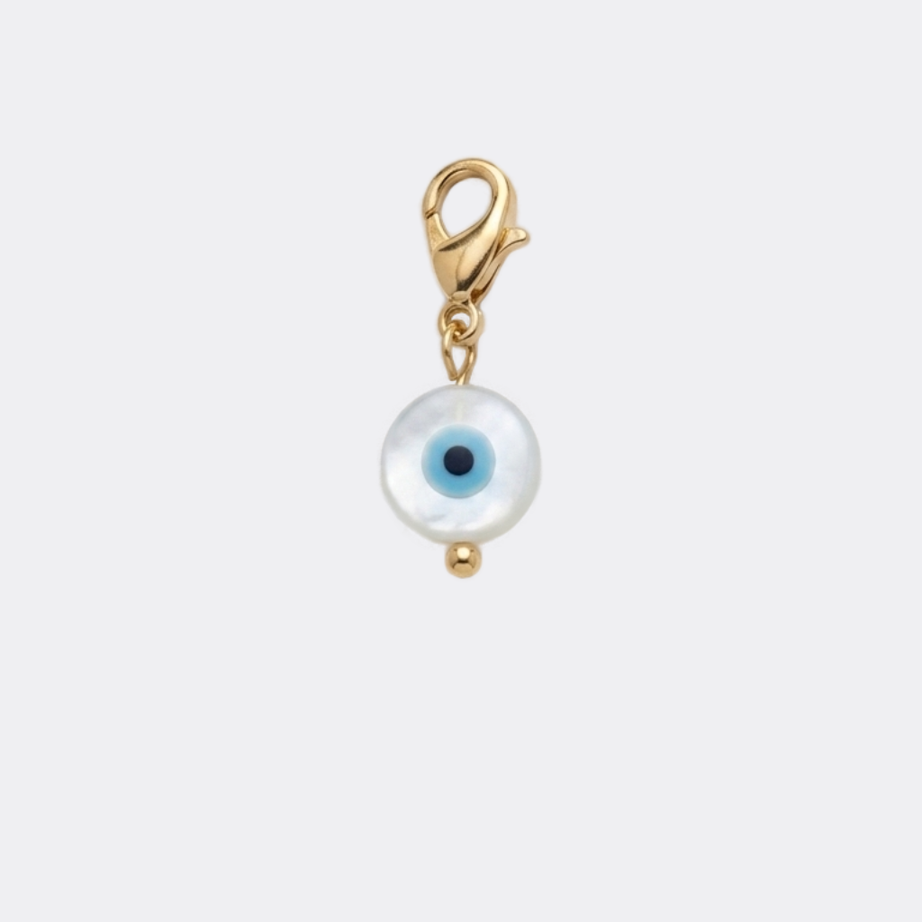 Charm Œil Nacré doré en acier inoxydable