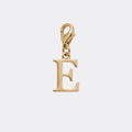 Charm Lettre E doré en acier inoxydable