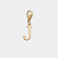 Charm Lettre J doré en acier inoxydable