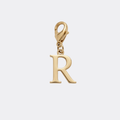 Charm Lettre R doré en acier inoxydable