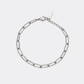 Bracelet à composer jusqu'à 5 charms - maille trombone argentée