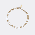 Bracelet à composer jusqu'à 5 charms - maille trombone dorée