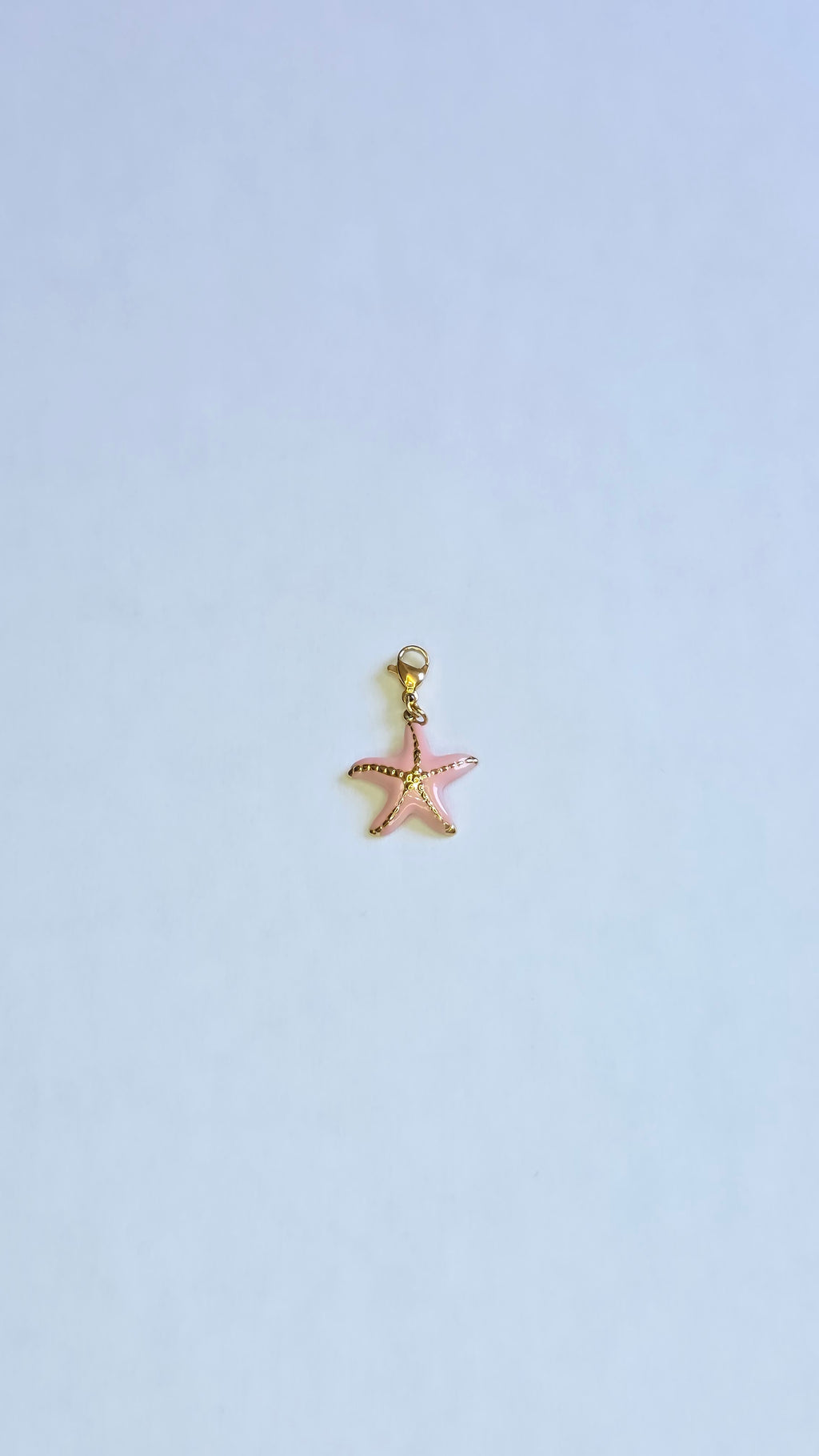 Charm Grande Étoile de Mer doré et rose en acier inoxydable