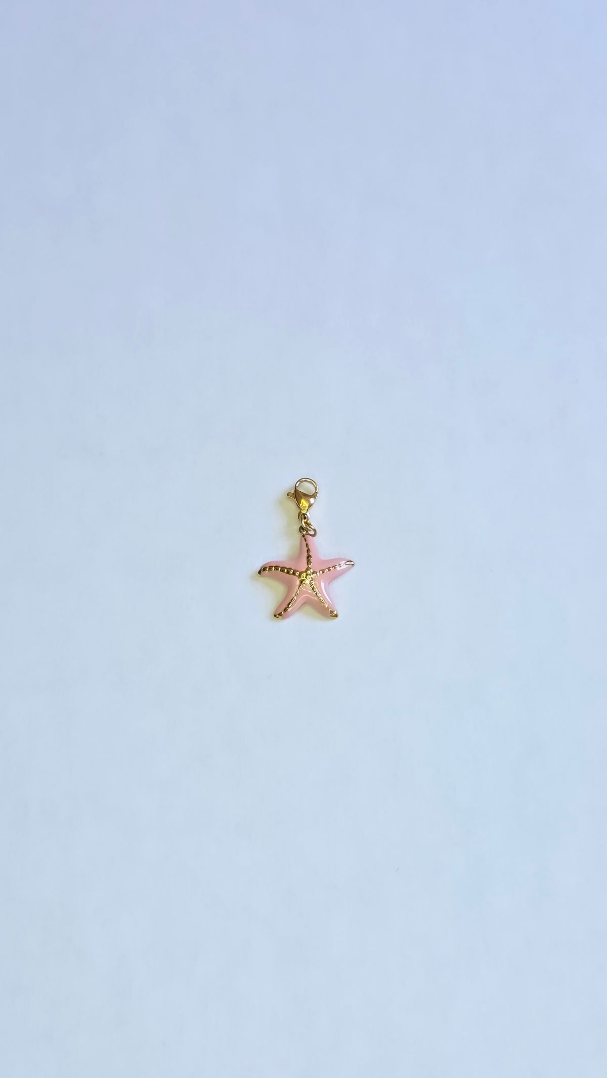 Charm Grande Étoile de Mer doré et rose en acier inoxydable