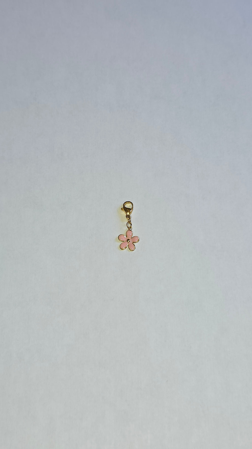 Charm Mini Fleur Rose doré en acier inoxydable