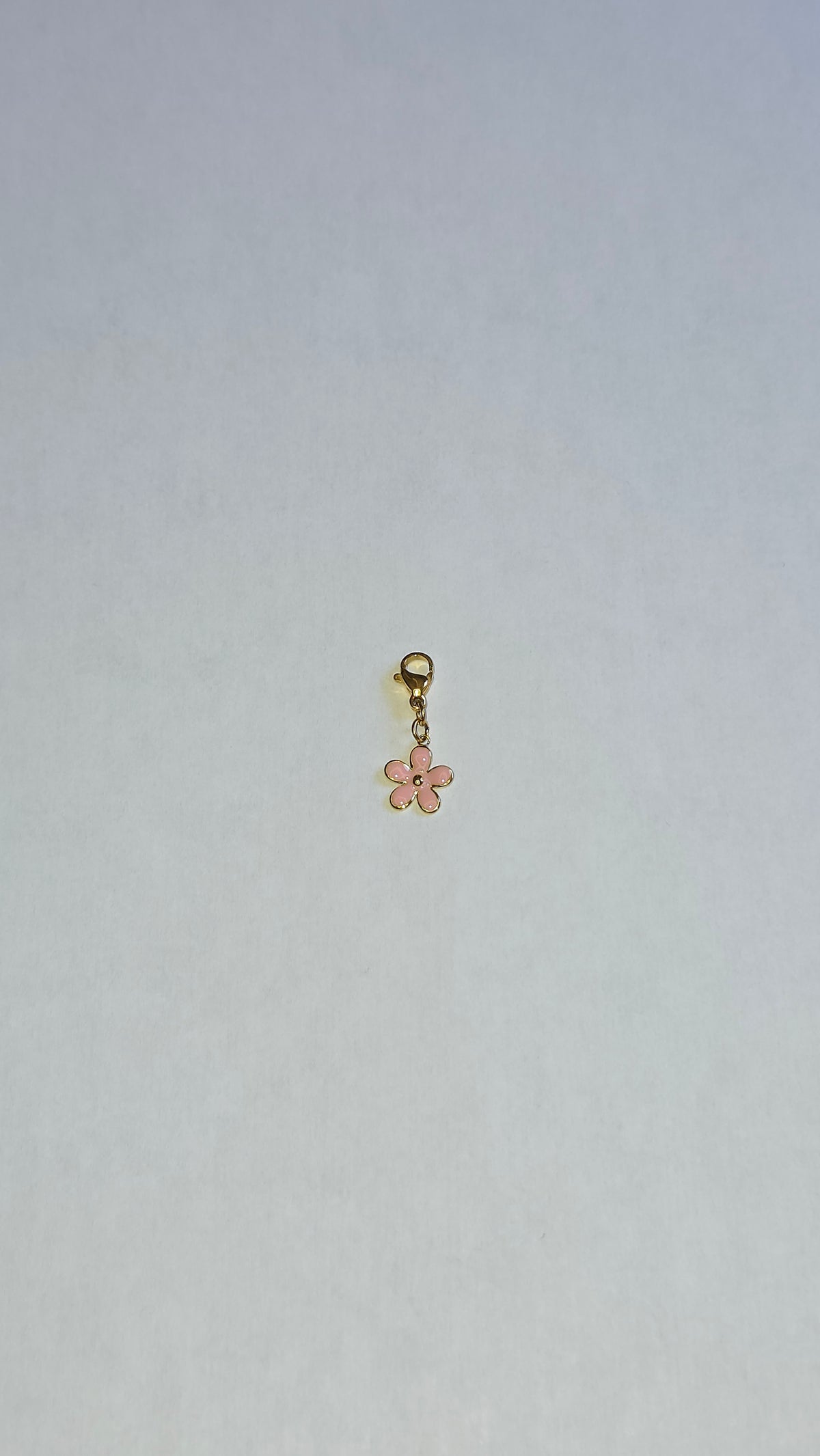 Charm Mini Fleur Rose doré en acier inoxydable