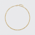 Collier à composer jusqu'à 5 charms - maille alternée dorée