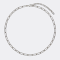 Collier à composer jusqu'à 5 charms - maille trombone argentée