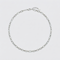 Collier à composer jusqu'à 5 charms - maille alternée argentée