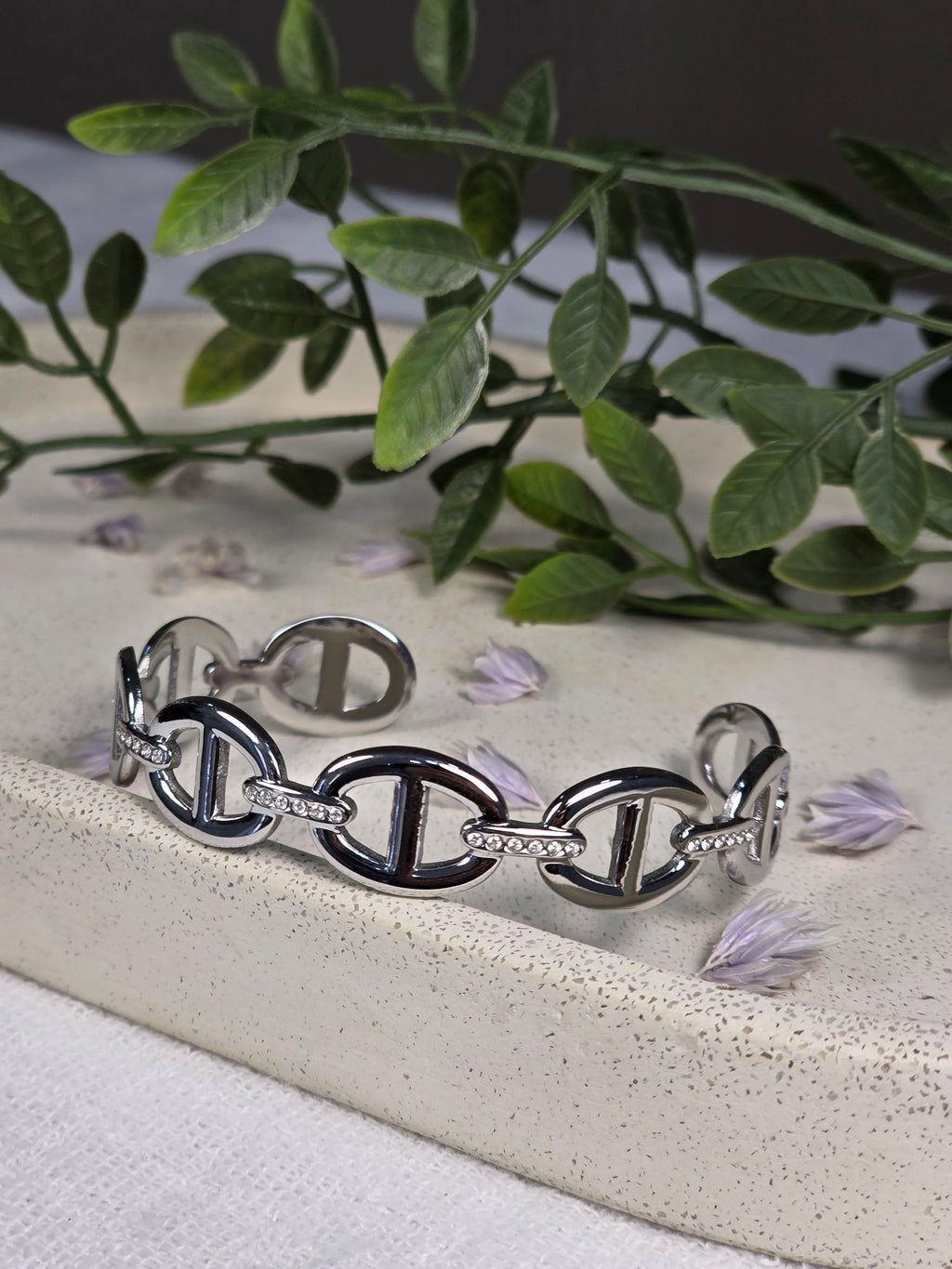 Jonc Marine argenté maille marine