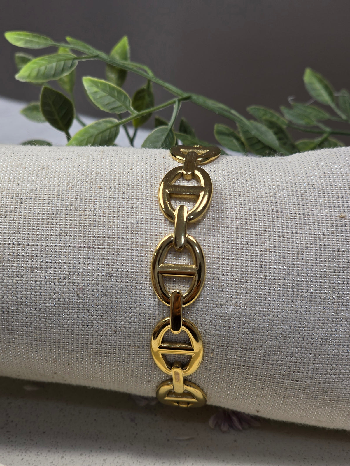 Jonc Marine doré maille marine